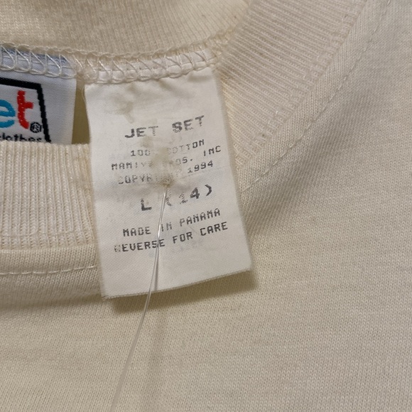 Vintage! Kids beige t-shirt - Size Large (14) - NEW WITH TAGS!    vtg nwt - Picture 2 of 3